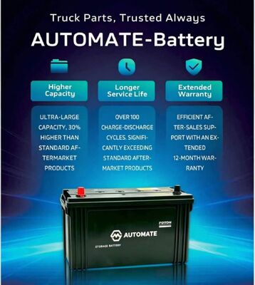 Good price Long Life High Capacity Lead Acid Starting Battery for Commercial Trucks online